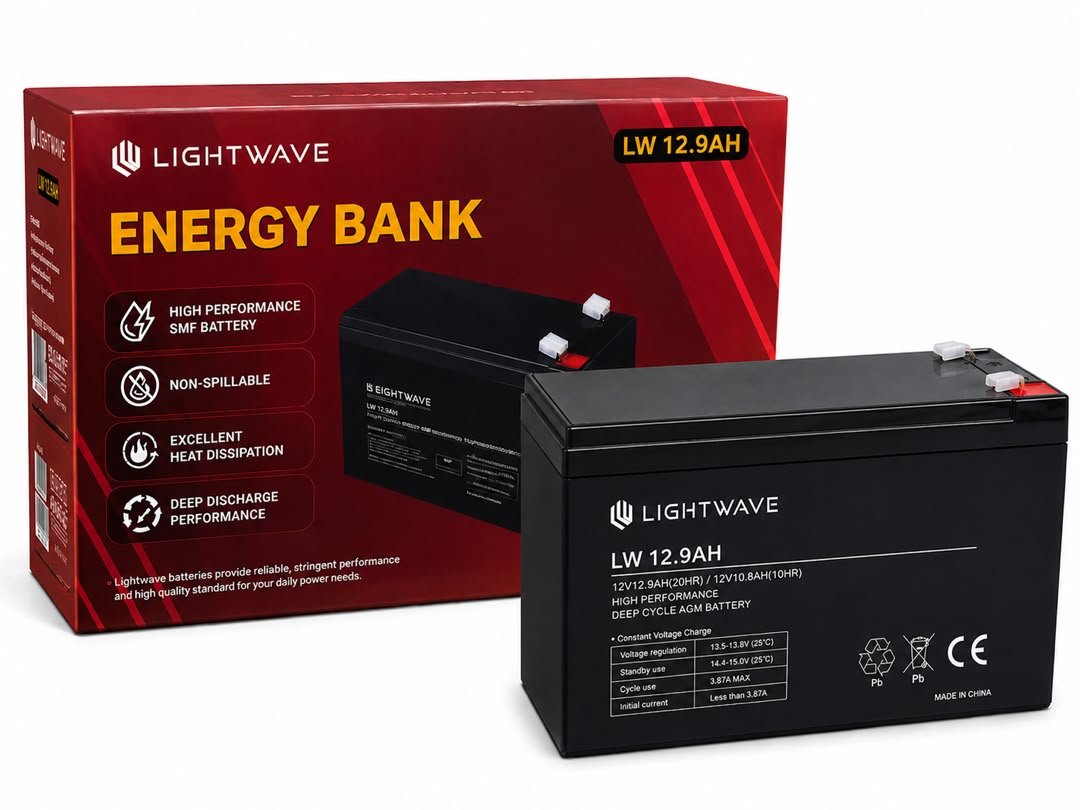 Batterie d'Onduleur Lightwave Energy Bank 12V 9Ah (LW 9Ah)