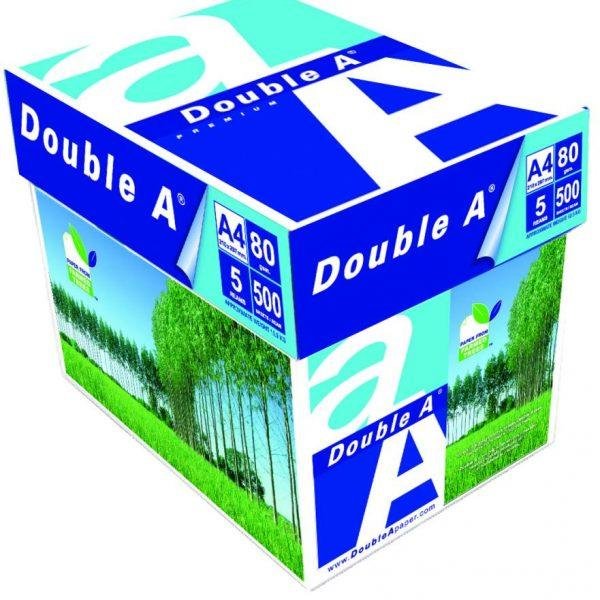 Double A – Carton de 5 Ramettes Papier A4 80g – 2500 Feuilles